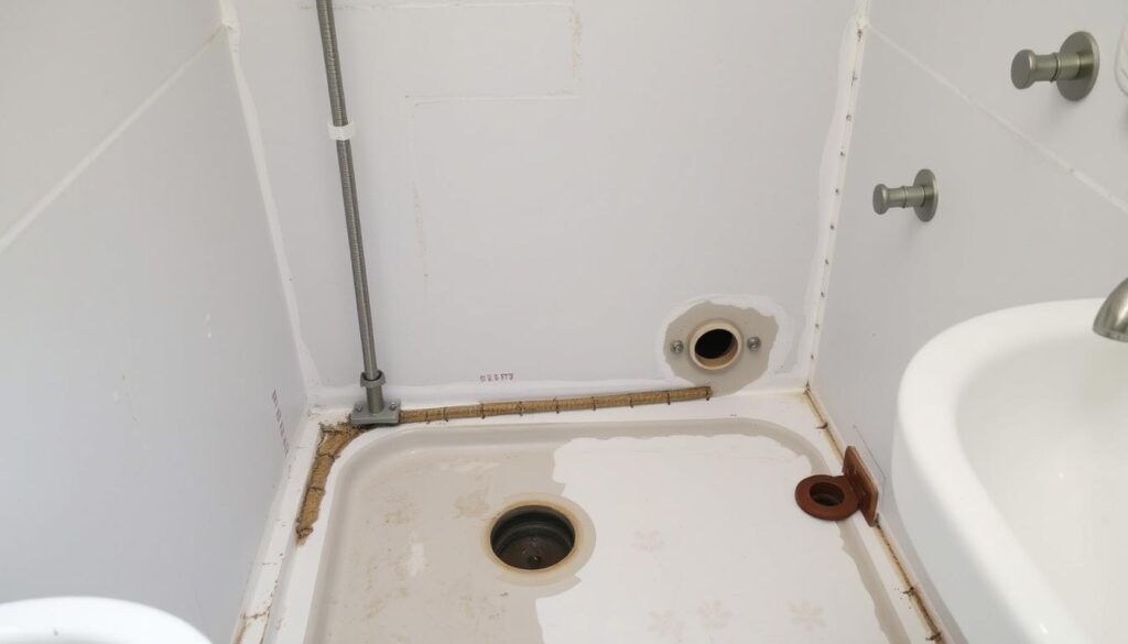 Abdichtungsarbeiten in einem Altbau-Badezimmer in Bonn