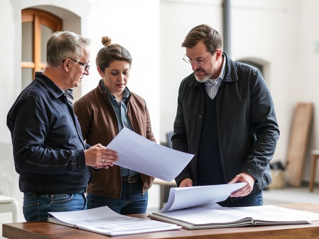 Beratungsgespräch zur Betonsanierung eines Altbaus in Bad Greifswald