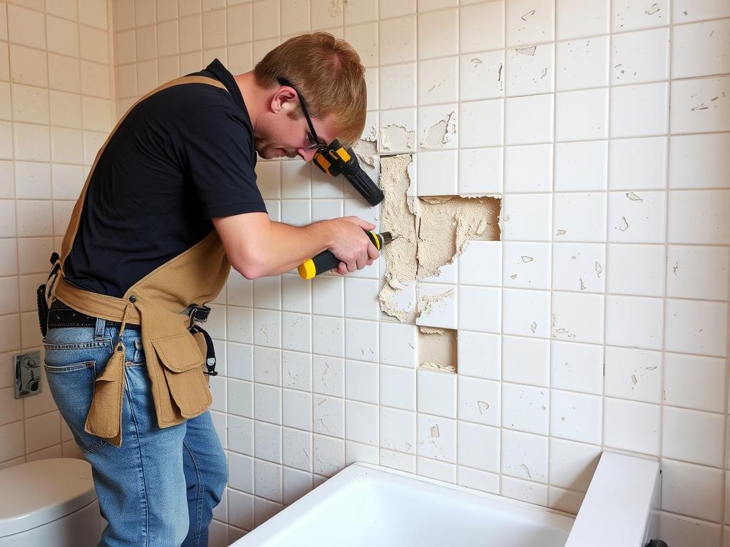 DIY-Arbeiten bei der Badrenovierung in Cottbus