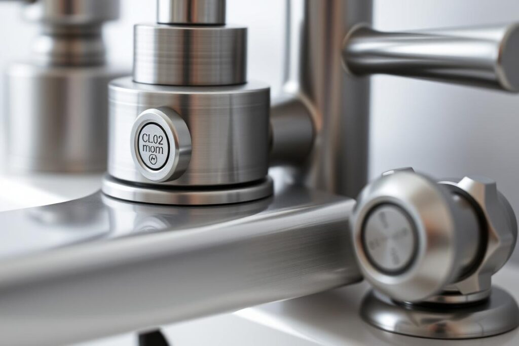 Detailaufnahme von Verarbeitungsqualität bei Premium Armaturen