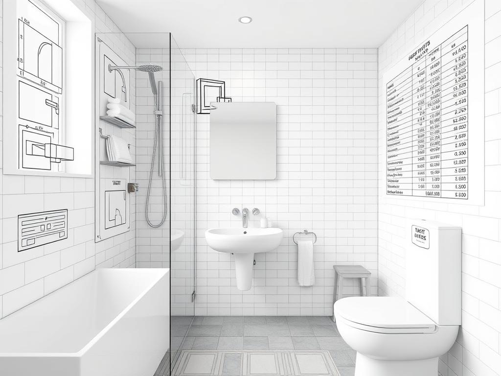 Detaillierte Badplanung mit Kostenaufstellung in Leipzig