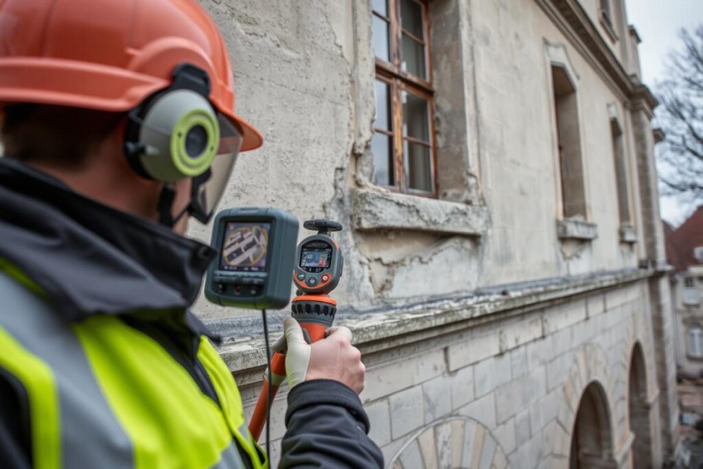 Einsatz moderner Diagnosetechnik bei der Untersuchung eines historischen Gebäudes in Bad Greifswald