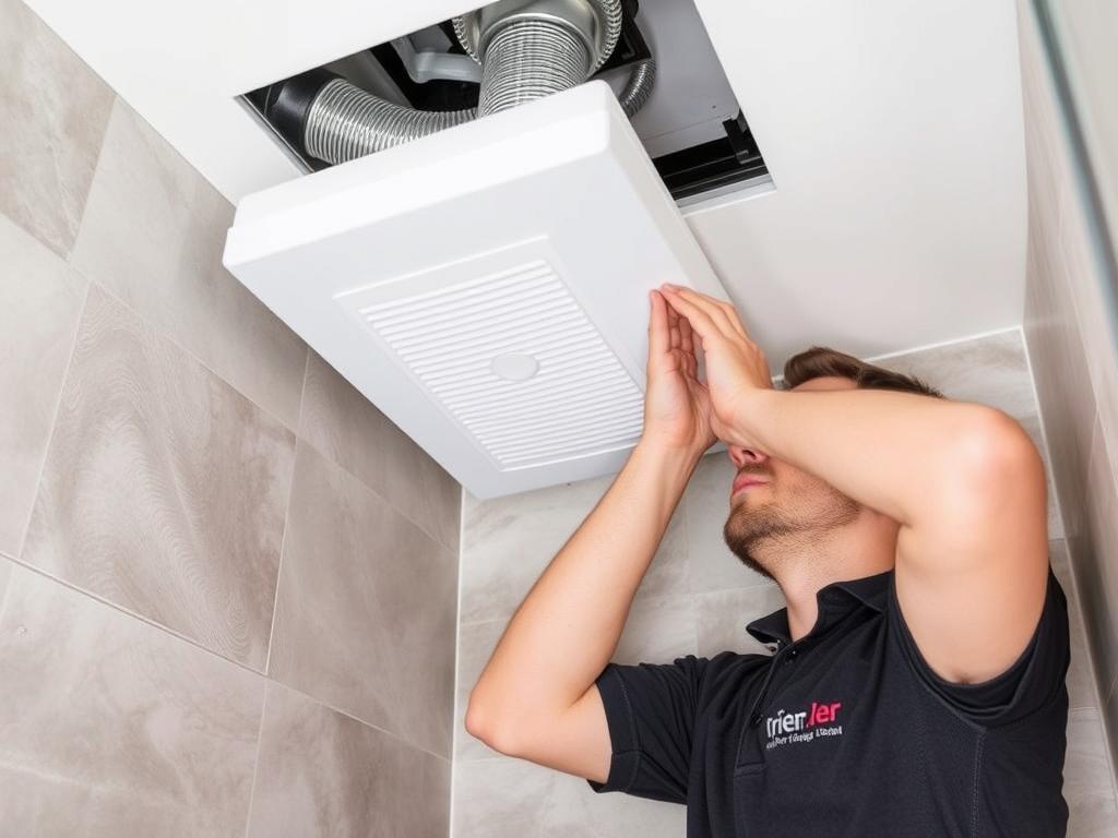 Fachgerechte Installation eines Lüftungssystems im Bad durch Trierer Handwerker