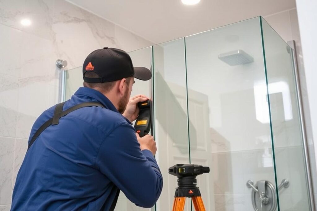 Installation einer Duschwand in Gera durch einen Fachmann