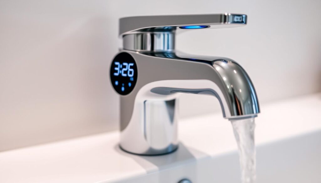 Intelligente Badarmatur mit Touchscreen in einem Delmenhorster Bad Intelligente Badarmatur mit Touchscreen in einem Delmenhorster Bad