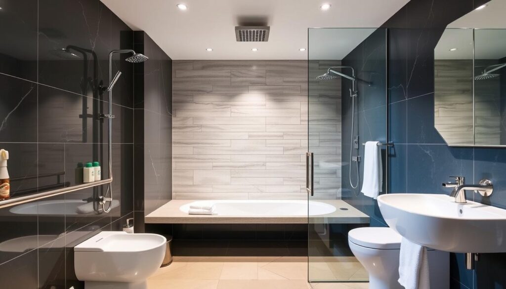 Kombination aus Pflegebad und Luxusbad Elementen in Passau