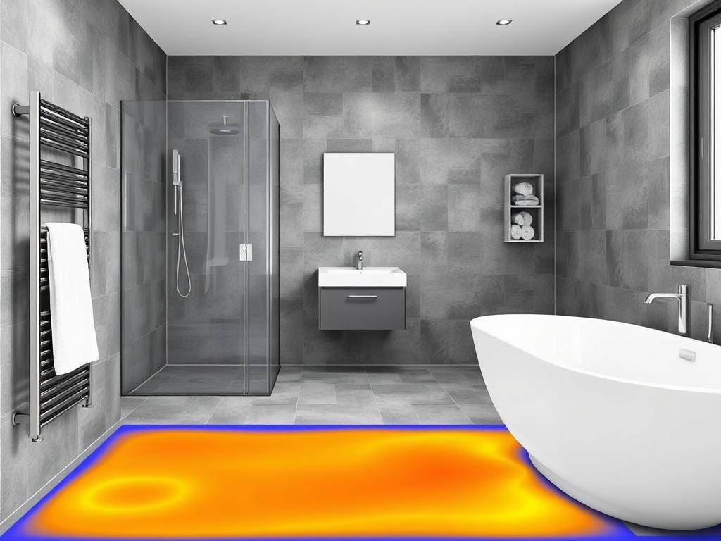 Kombinationslösung mit Fußbodenheizung und Handtuchheizkörper in einem energieeffizienten Bad in Münster