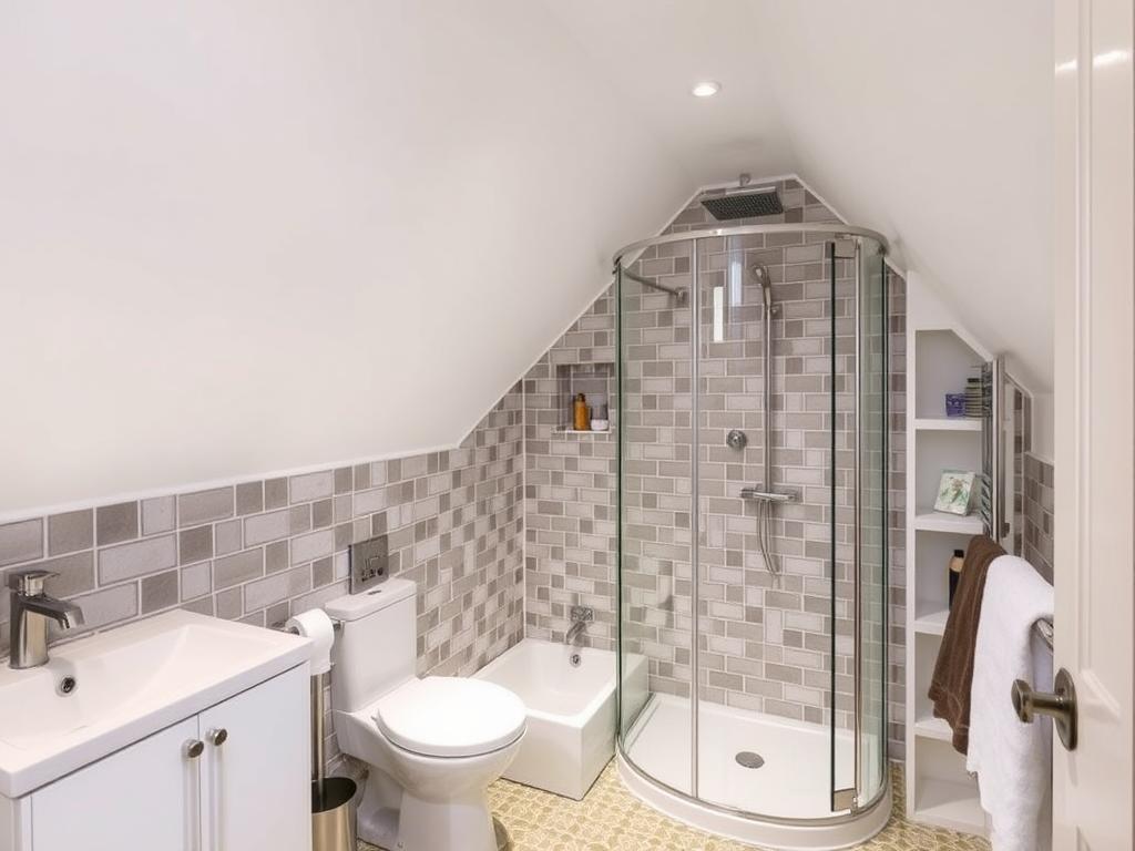 Mittelklasse-Renovierung eines Dachgeschossbades in Hannover