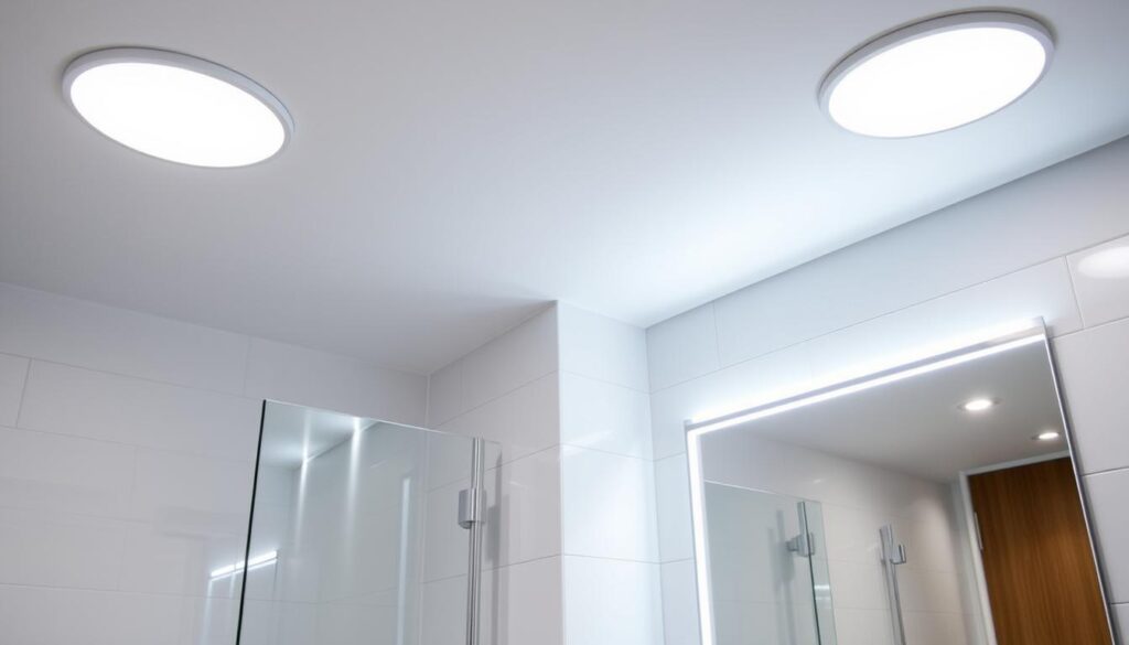 Modernes Badezimmer in Siegen mit verschiedenen Lichtkonzepten im Bad