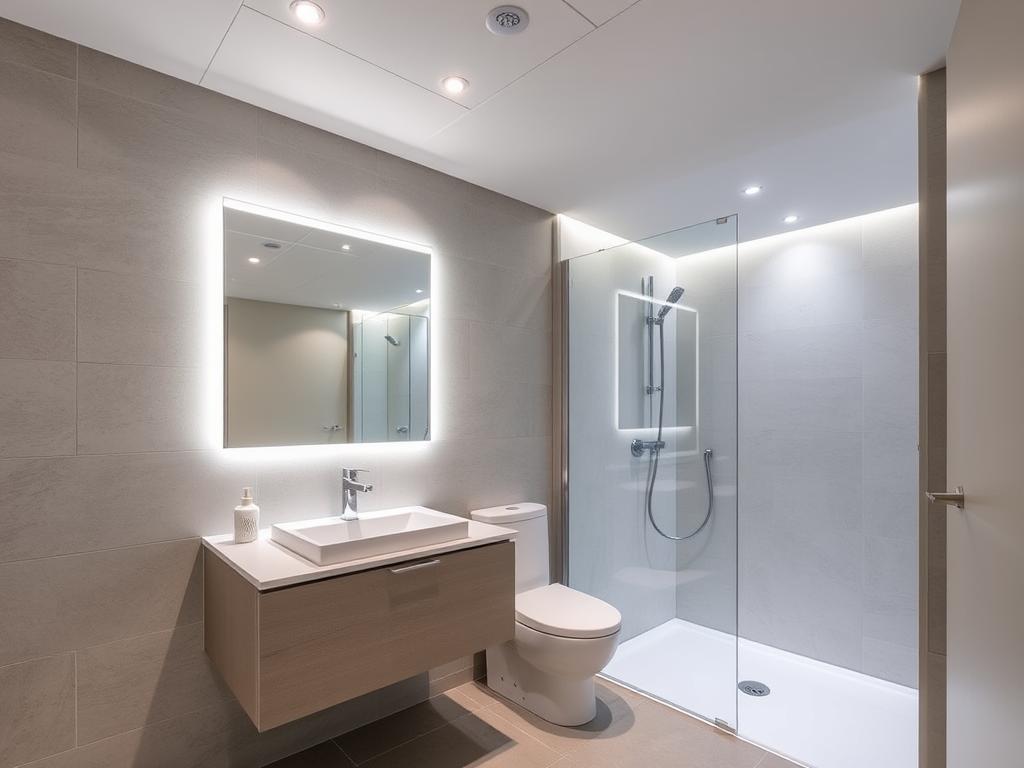 Modernes Lichtkonzept für ein Neubau-Badezimmer in Siegen