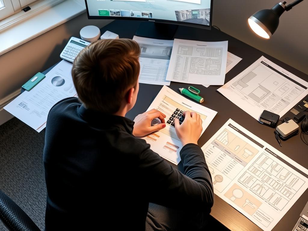 Person plant Budget für Badrenovierung in Bamberg mit Kostenaufstellung