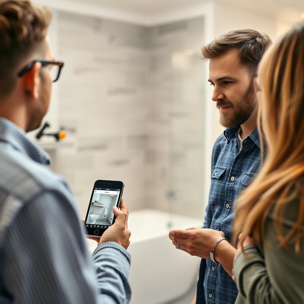 Personen tauschen Empfehlungen für Handwerker in Leipzig aus