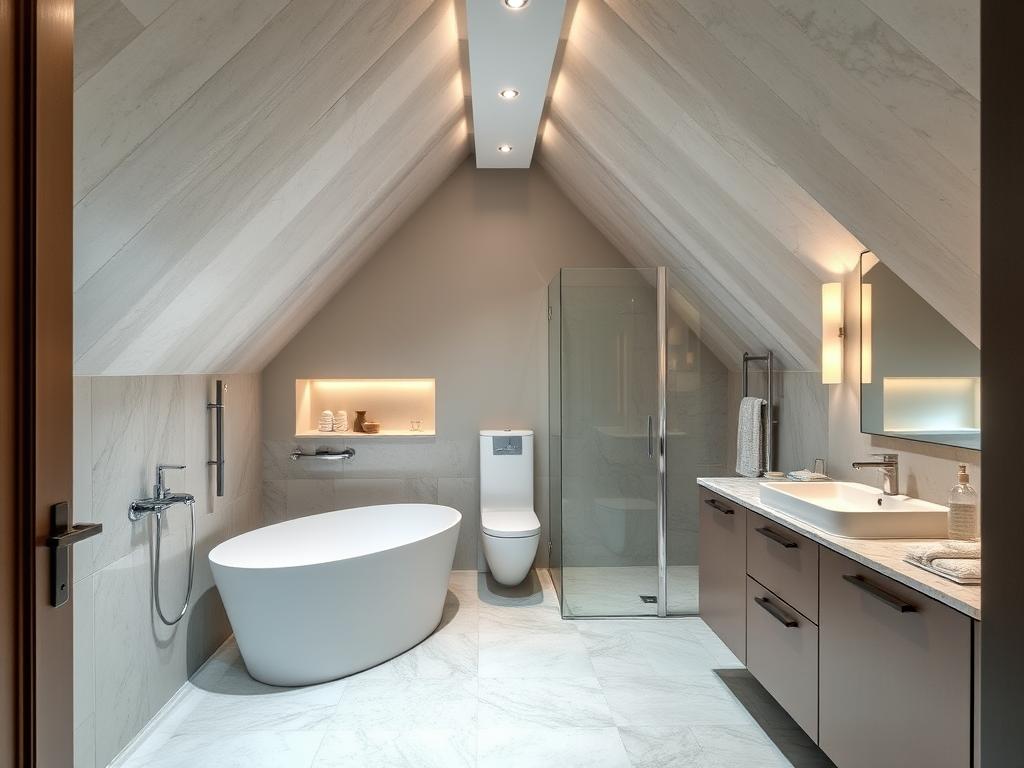 Premium-Renovierung eines Dachgeschossbades in Hannover