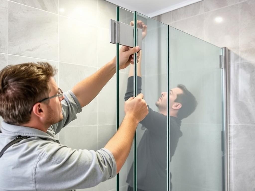 Professionelle Installation einer Glaswand in einem Badezimmer in Bad Lüneburg