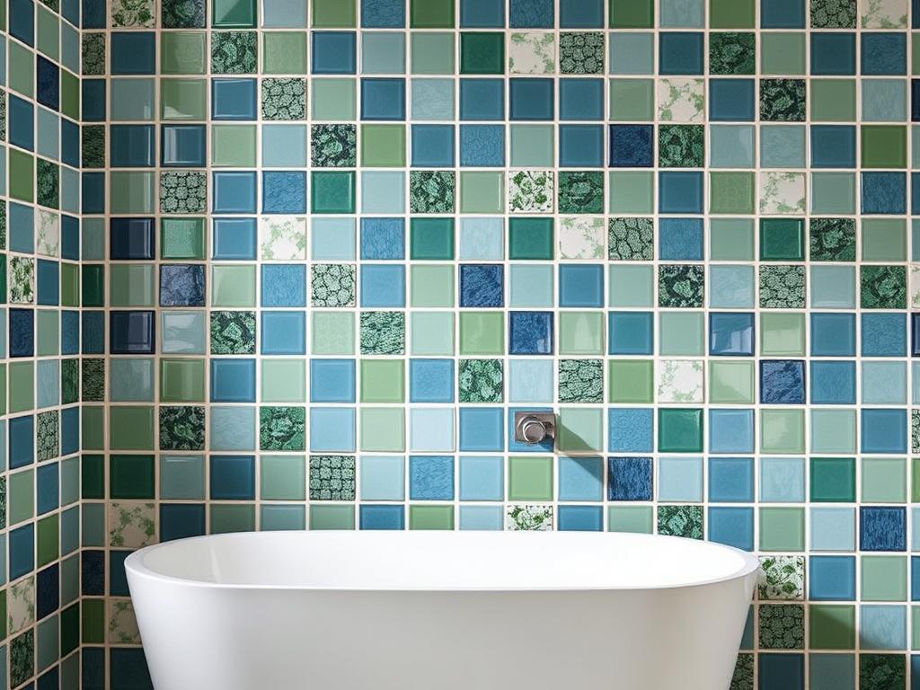 Recycelte Fliesen in einem Badezimmer in Dessau-Roßlau