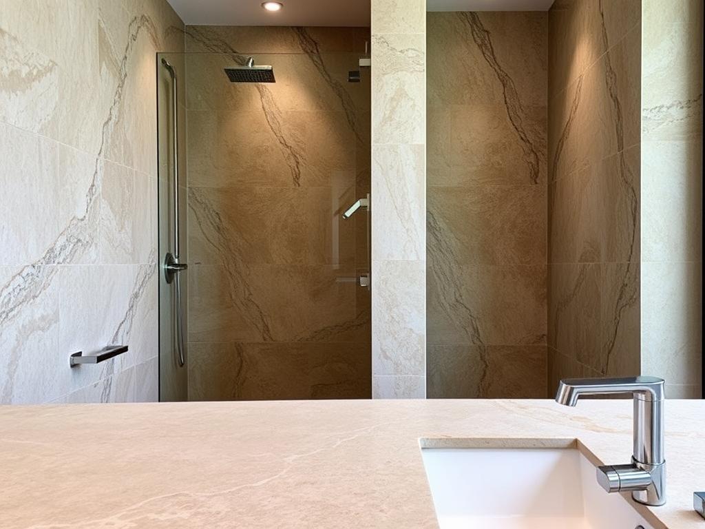 Regionaler Naturstein im Badezimmer in Dessau-Roßlau