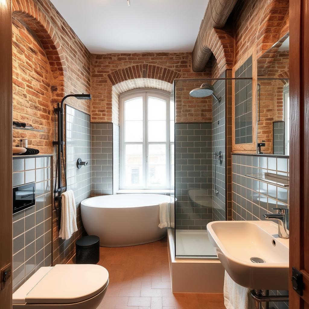 Renoviertes Badezimmer in einem Heidelberger Altbau in der Altstadt