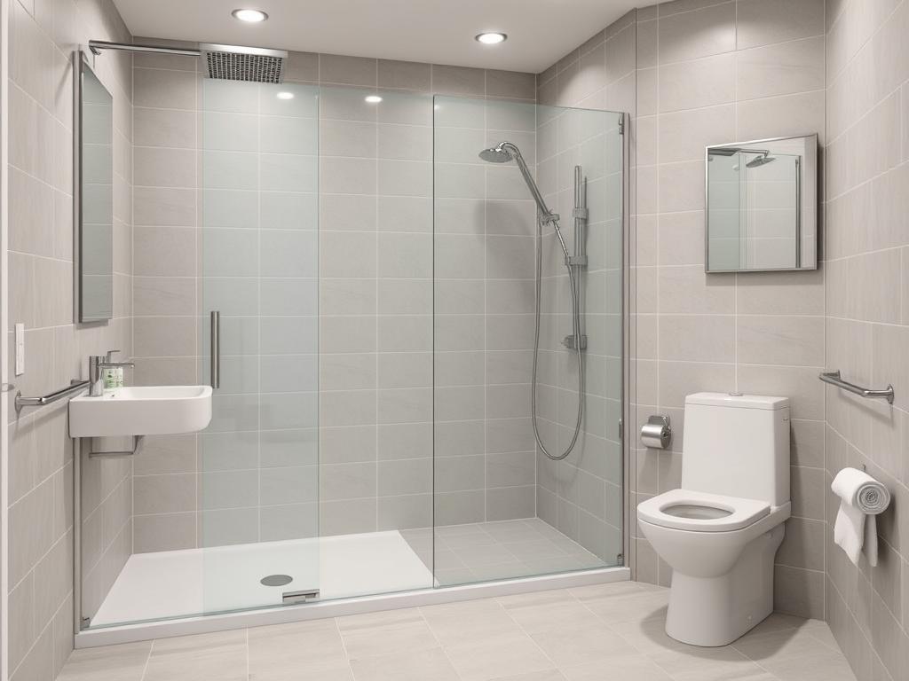 Standard-Umbau eines barrierefreien Bades mit Pflegegrad Zuschuss in Kassel