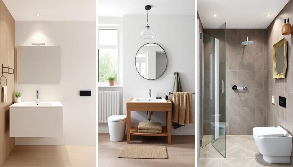 Verschiedene Designstile für 4 m² Bäder von Augsburger Badspezialisten