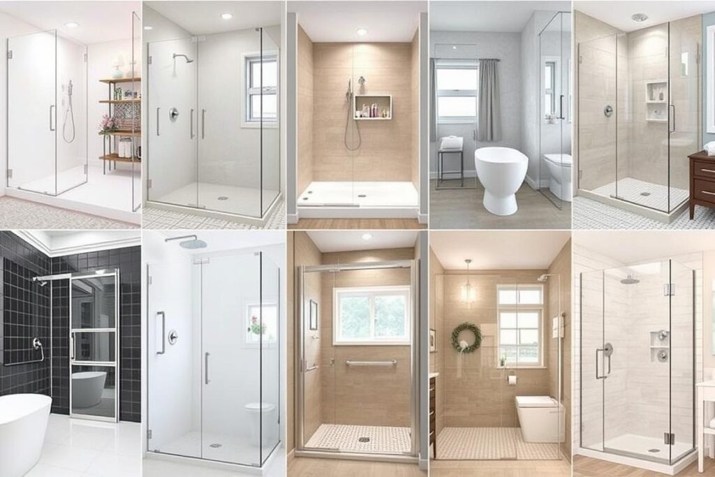 Verschiedene Duschwand-Designs in Gera Badezimmern